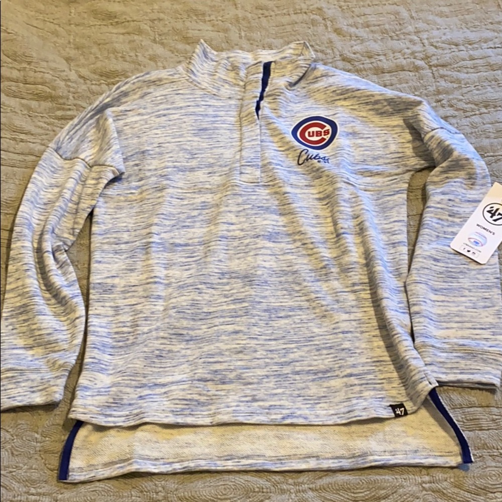 NWT 47 Brand Haze Pullover Chicago Cubs Sz S